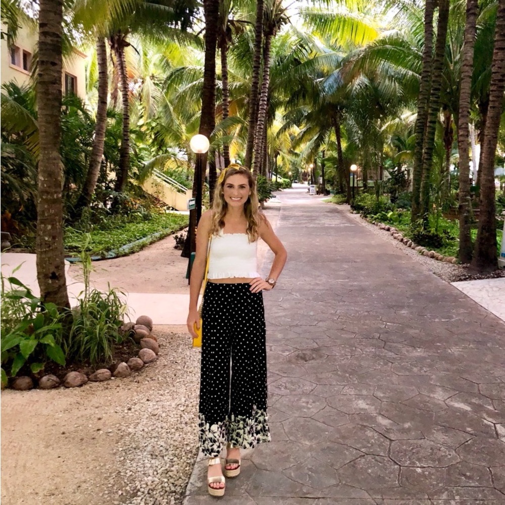 Maeve High Waisted 100% Rayon Wide Leg Culotte Pants